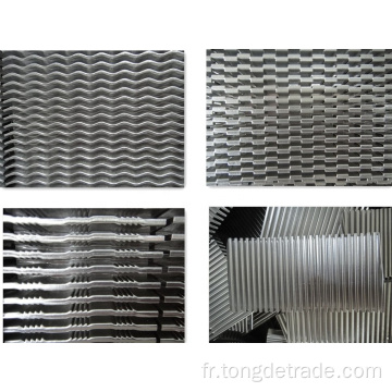 Ailettes en aluminium en métal ondulé pour refroidisseur intermédiaire